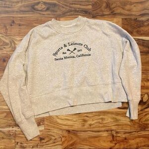 Abercrombie & Fitch Cream Sweatshirt with Black Logo